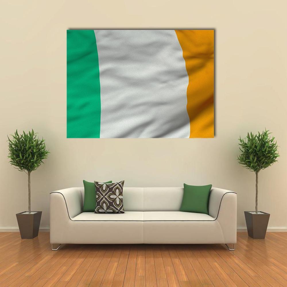 Flag Of Ireland Canvas Wall Art-1 Piece-Gallery Wrap-48" x 32"-Tiaracle