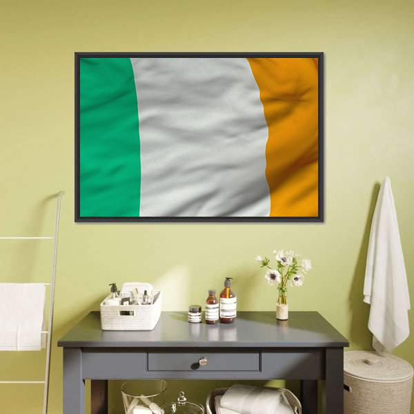 Flag Of Ireland Canvas Wall Art-3 Horizontal-Gallery Wrap-25" x 16"-Tiaracle