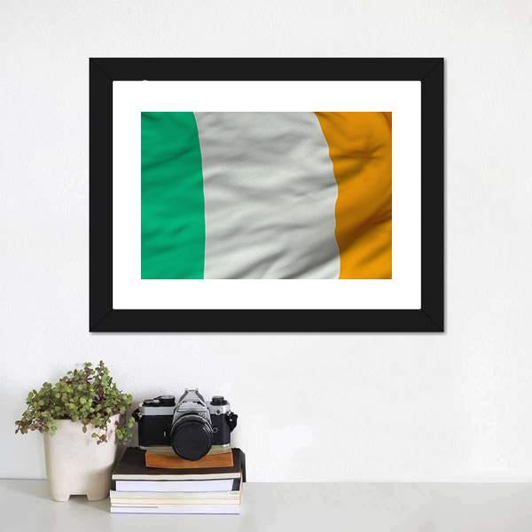 Flag Of Ireland Canvas Wall Art-3 Horizontal-Gallery Wrap-25" x 16"-Tiaracle