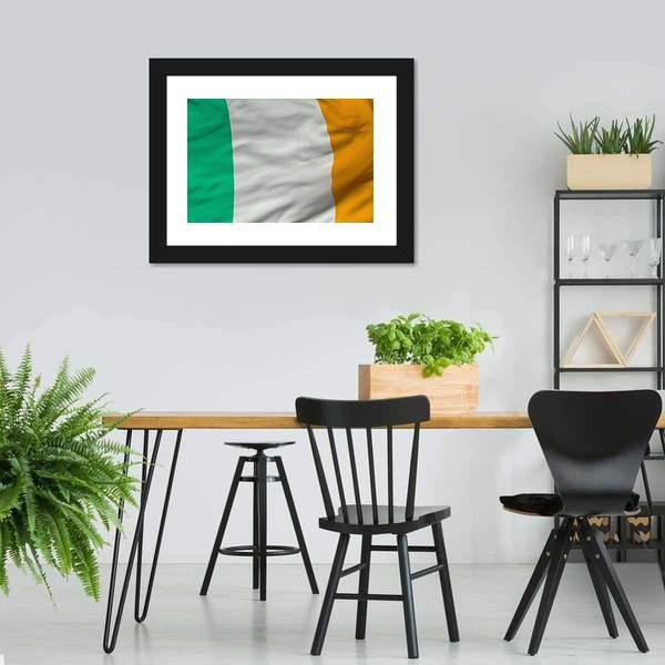 Flag Of Ireland Canvas Wall Art-3 Horizontal-Gallery Wrap-25" x 16"-Tiaracle