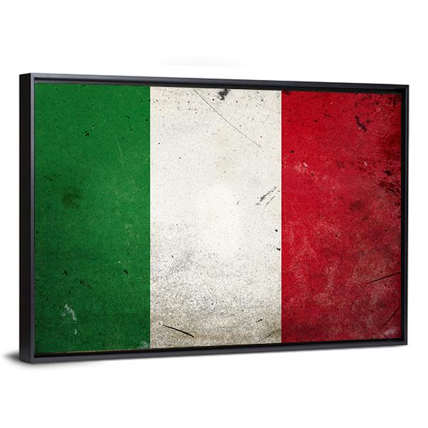 Flag Of Italy Canvas Wall Art-3 Horizontal-Gallery Wrap-25" x 16"-Tiaracle