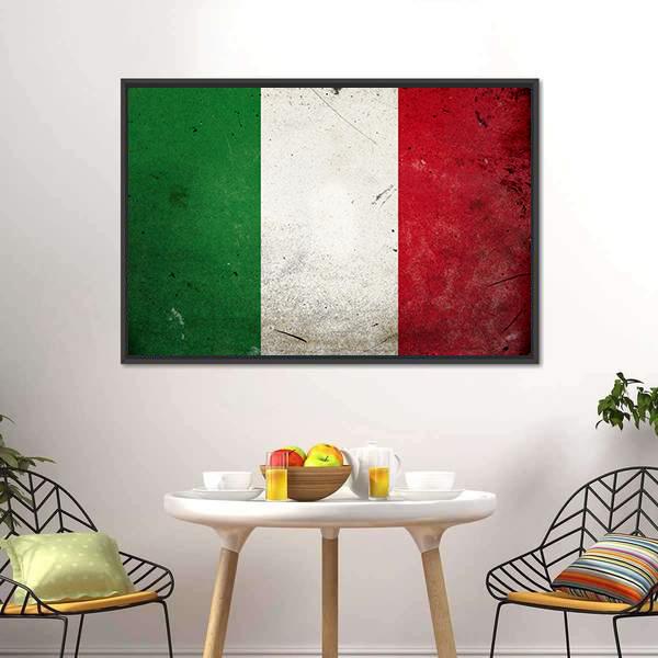 Flag Of Italy Canvas Wall Art-3 Horizontal-Gallery Wrap-25" x 16"-Tiaracle