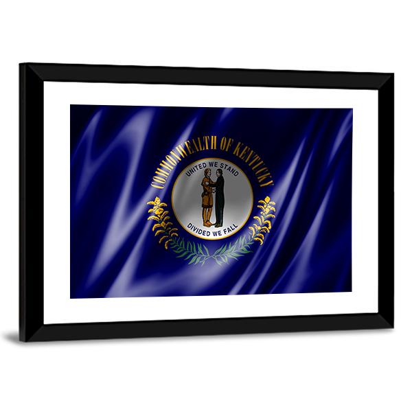 Flag Of Kentucky Canvas Wall Art-3 Horizontal-Gallery Wrap-25" x 16"-Tiaracle