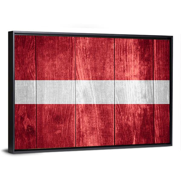 Flag Of Latvia Canvas Wall Art-3 Horizontal-Gallery Wrap-25" x 16"-Tiaracle