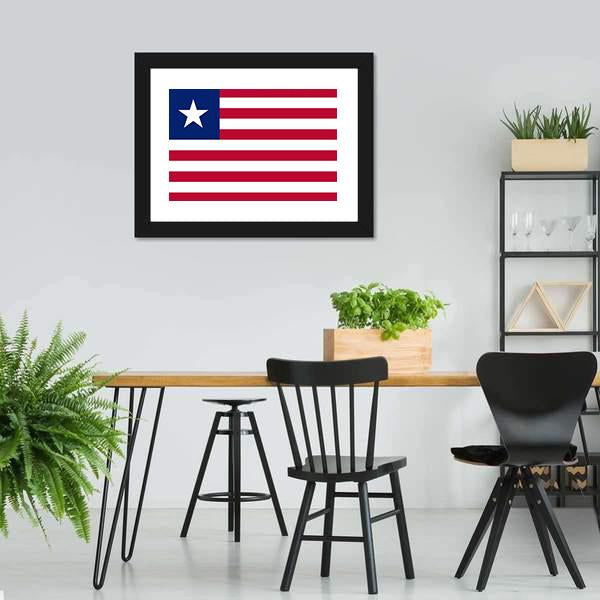 Flag Of Liberia Canvas Wall Art-3 Horizontal-Gallery Wrap-25" x 16"-Tiaracle