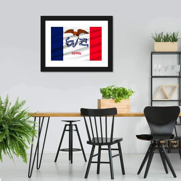 Flag Of Iowa Canvas Wall Art-3 Horizontal-Gallery Wrap-25" x 16"-Tiaracle