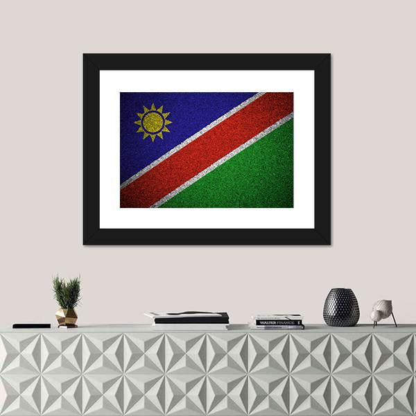 Flag Of Namibia Canvas Wall Art-3 Horizontal-Gallery Wrap-25" x 16"-Tiaracle