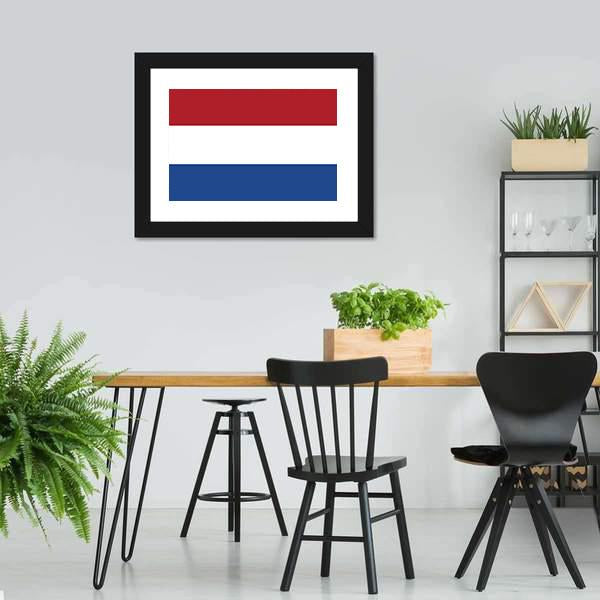Flag Of Netherlands Canvas Wall Art-3 Horizontal-Gallery Wrap-25" x 16"-Tiaracle