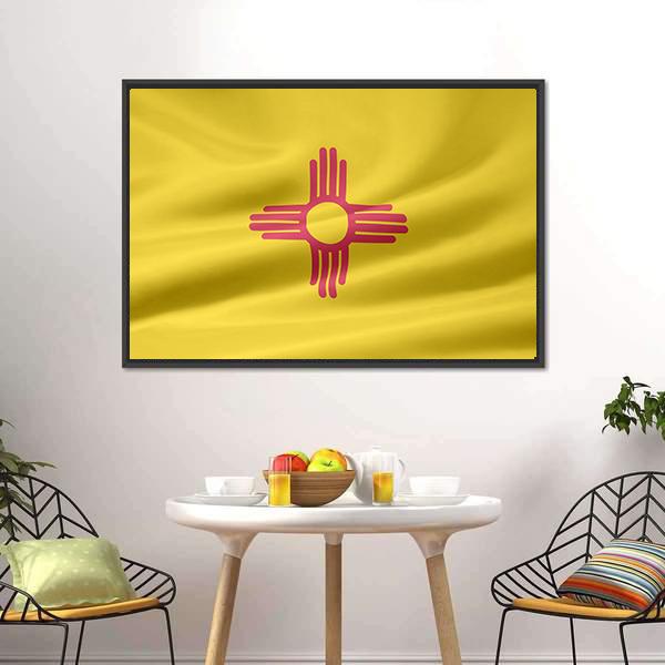 Flag Of New Mexico Canvas Wall Art-3 Horizontal-Gallery Wrap-25" x 16"-Tiaracle