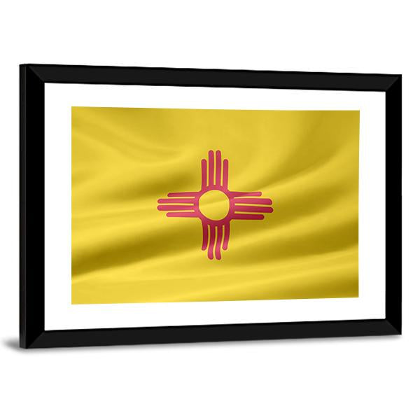 Flag Of New Mexico Canvas Wall Art-3 Horizontal-Gallery Wrap-25" x 16"-Tiaracle