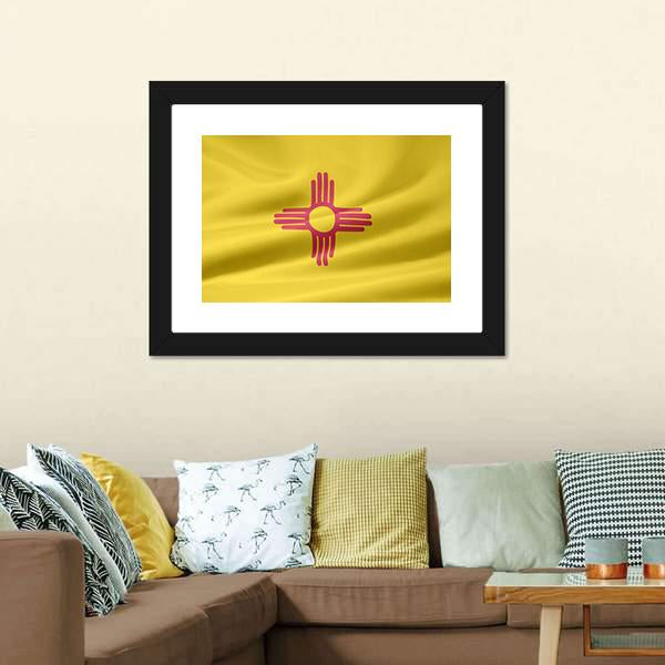 Flag Of New Mexico Canvas Wall Art-3 Horizontal-Gallery Wrap-25" x 16"-Tiaracle
