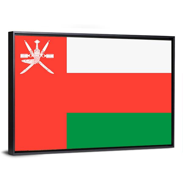 Flag Of Oman Canvas Wall Art-3 Horizontal-Gallery Wrap-25" x 16"-Tiaracle