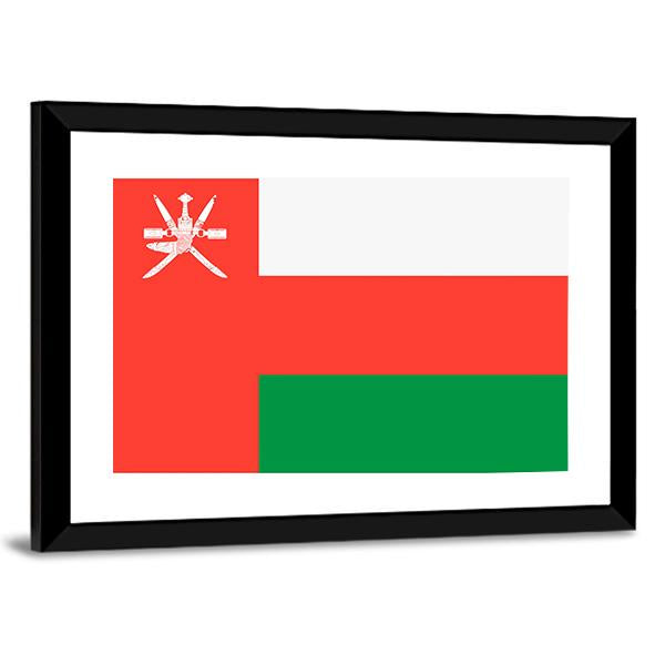 Flag Of Oman Canvas Wall Art-3 Horizontal-Gallery Wrap-25" x 16"-Tiaracle