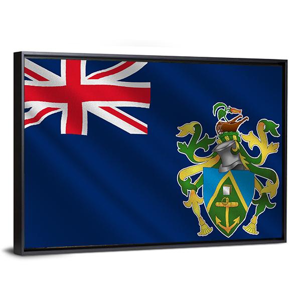 Flag Of Pitcairn Islands Canvas Wall Art-3 Horizontal-Gallery Wrap-25" x 16"-Tiaracle