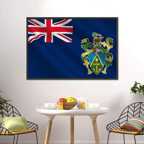 Flag Of Pitcairn Islands Canvas Wall Art-3 Horizontal-Gallery Wrap-25" x 16"-Tiaracle
