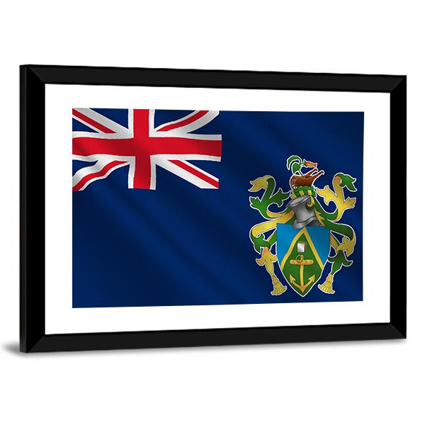 Flag Of Pitcairn Islands Canvas Wall Art-3 Horizontal-Gallery Wrap-25" x 16"-Tiaracle