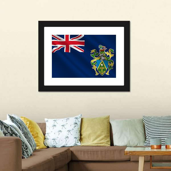 Flag Of Pitcairn Islands Canvas Wall Art-3 Horizontal-Gallery Wrap-25" x 16"-Tiaracle