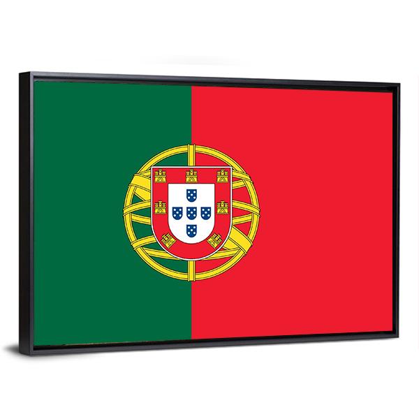 Flag Of Portugal Canvas Wall Art-3 Horizontal-Gallery Wrap-25" x 16"-Tiaracle