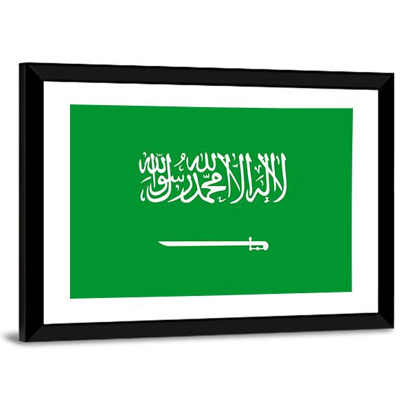 Flag Of Saudi Arabia Canvas Wall Art-3 Horizontal-Gallery Wrap-25" x 16"-Tiaracle