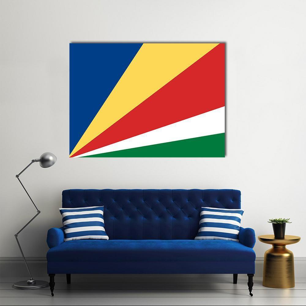 Flag Of Seychelles Canvas Wall Art-1 Piece-Gallery Wrap-48" x 32"-Tiaracle