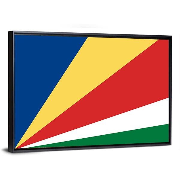 Flag Of Seychelles Canvas Wall Art-3 Horizontal-Gallery Wrap-25" x 16"-Tiaracle