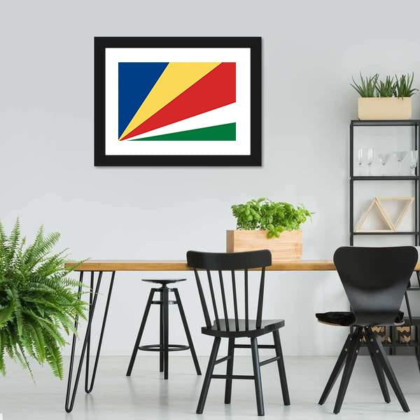 Flag Of Seychelles Canvas Wall Art-3 Horizontal-Gallery Wrap-25" x 16"-Tiaracle