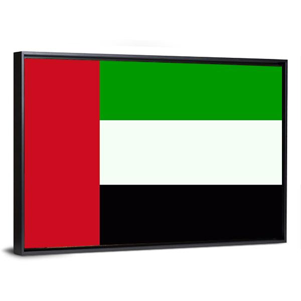 Flag Of United Arab Emirates Canvas Wall Art-3 Horizontal-Gallery Wrap-25" x 16"-Tiaracle