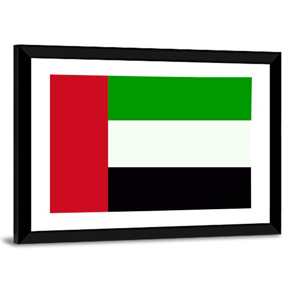 Flag Of United Arab Emirates Canvas Wall Art-3 Horizontal-Gallery Wrap-25" x 16"-Tiaracle