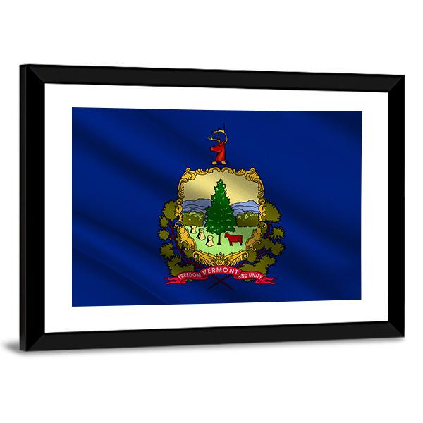 Flag Of Vermont Canvas Wall Art-3 Horizontal-Gallery Wrap-25" x 16"-Tiaracle