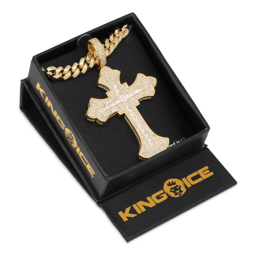 Fleur de Lis Cross Necklace