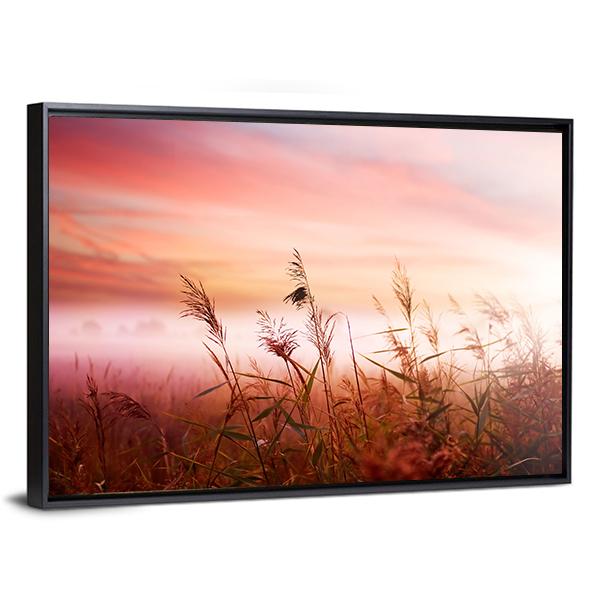 Foggy Landscape Canvas Wall Art-3 Horizontal-Gallery Wrap-25" x 16"-Tiaracle