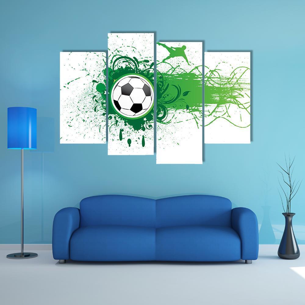 Football Banner Canvas Wall Art-4 Pop-Gallery Wrap-50" x 32"-Tiaracle