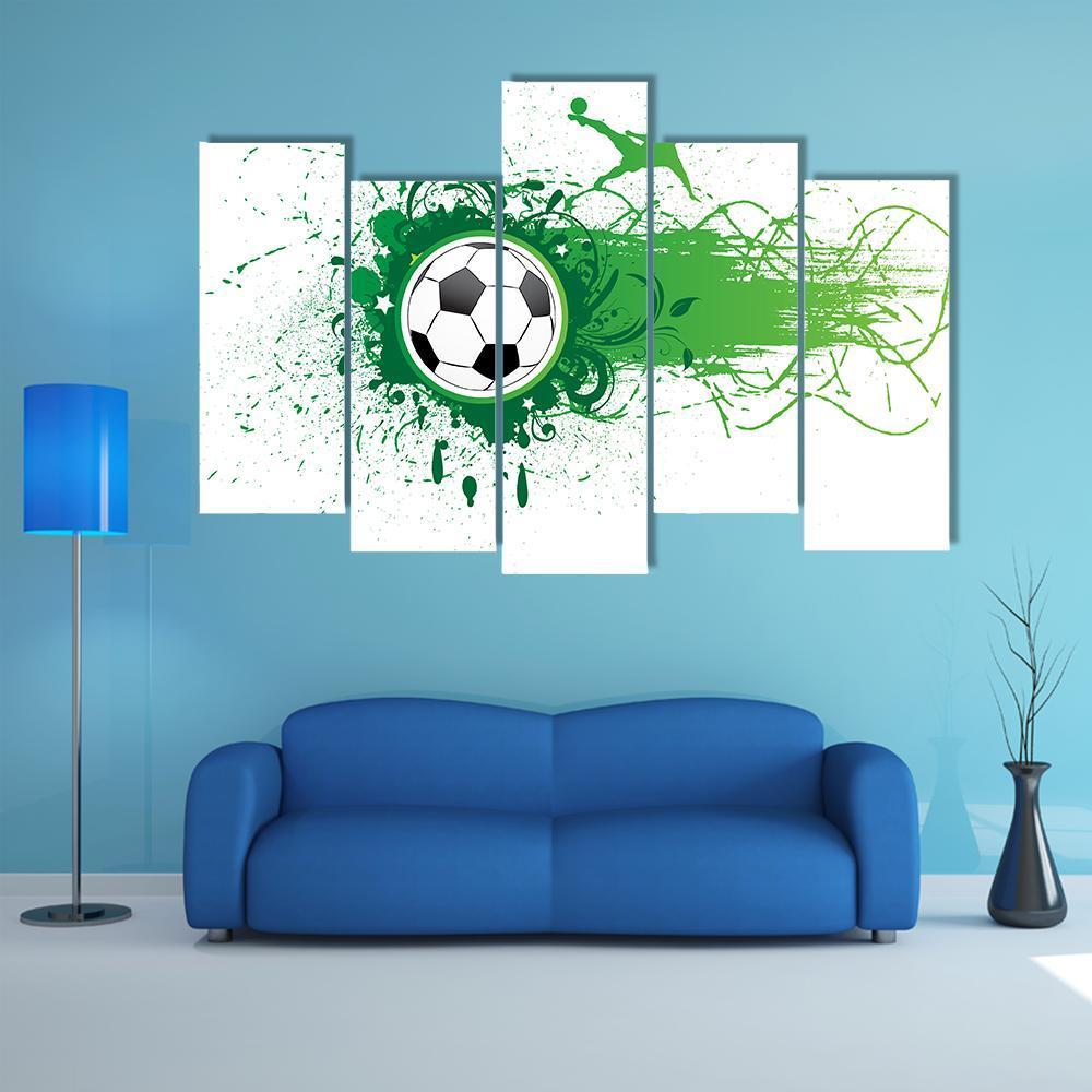 Football Banner Canvas Wall Art-5 Pop-Gallery Wrap-47" x 32"-Tiaracle