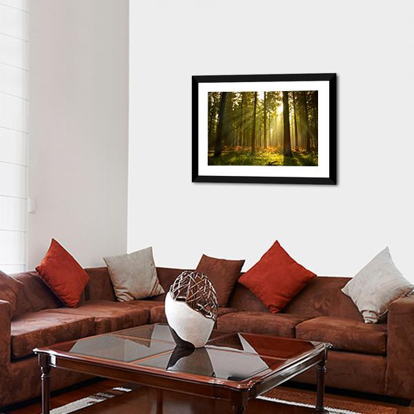 Forest At Dusk Canvas Wall Art-3 Horizontal-Gallery Wrap-25" x 16"-Tiaracle