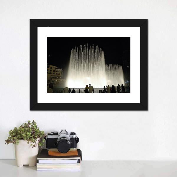 Fountains In Dubai Canvas Wall Art-3 Horizontal-Gallery Wrap-25" x 16"-Tiaracle