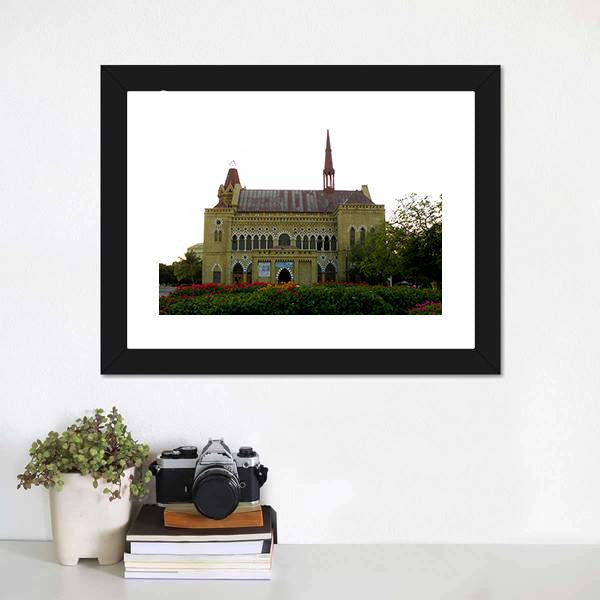 Frere Hall In Karachi Canvas Wall Art-1 Piece-Framed Print-20" x 16"-Tiaracle