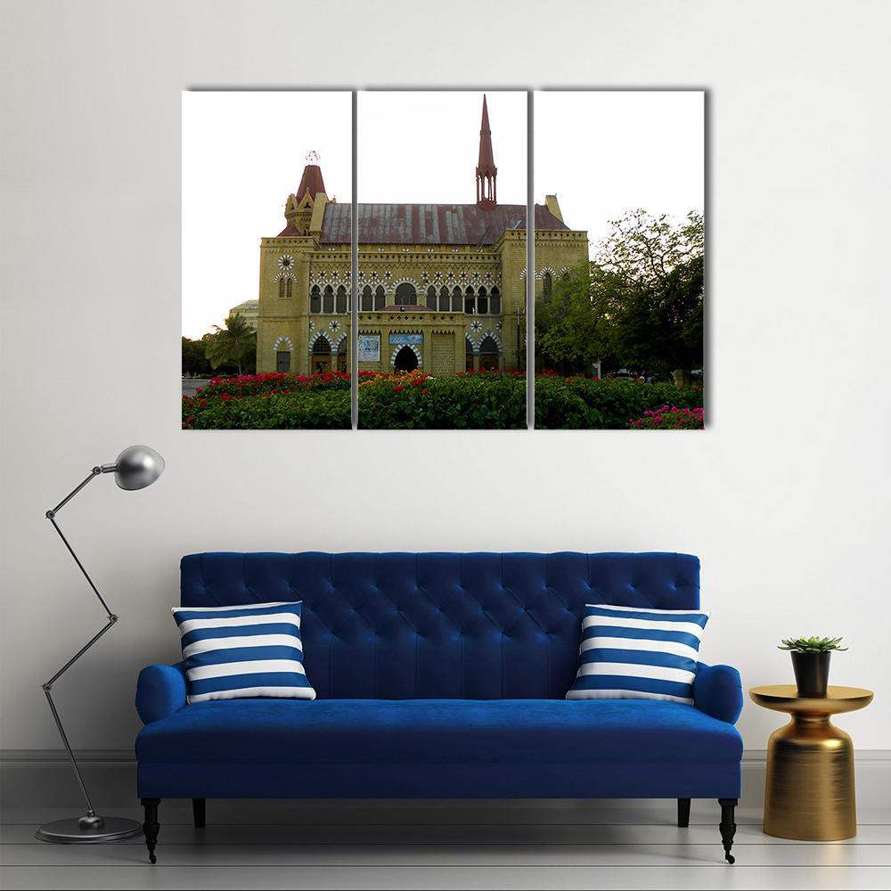 Frere Hall In Karachi Canvas Wall Art-3 Horizontal-Gallery Wrap-37" x 24"-Tiaracle