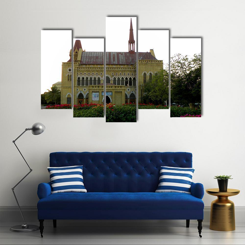 Frere Hall In Karachi Canvas Wall Art-5 Pop-Gallery Wrap-47" x 32"-Tiaracle