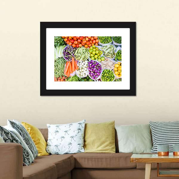 Fresh Vegetables Canvas Wall Art-3 Horizontal-Gallery Wrap-25" x 16"-Tiaracle