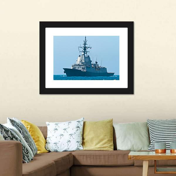 Frigate F-101 Canvas Wall Art-3 Horizontal-Gallery Wrap-25" x 16"-Tiaracle