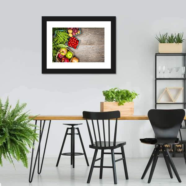 Fruits & Vegetables Canvas Wall Art-3 Horizontal-Gallery Wrap-25" x 16"-Tiaracle