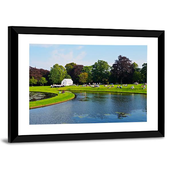 Garden Of Scottish National Gallery Canvas Wall Art-3 Horizontal-Gallery Wrap-25" x 16"-Tiaracle