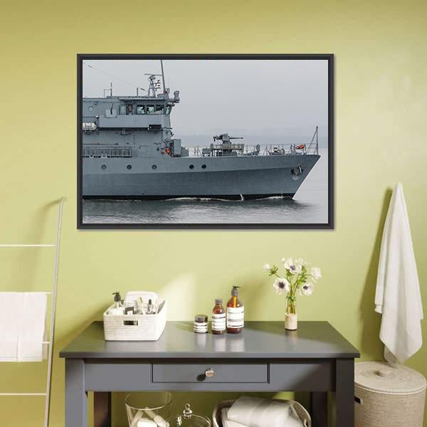 German Minehunter Canvas Wall Art-1 Piece-Floating Frame-24" x 16"-Tiaracle