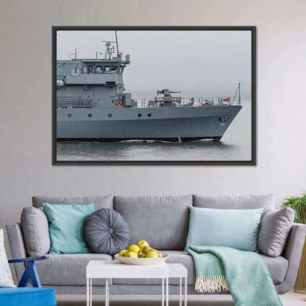 German Minehunter Canvas Wall Art-3 Horizontal-Gallery Wrap-25" x 16"-Tiaracle