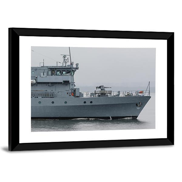 German Minehunter Canvas Wall Art-3 Horizontal-Gallery Wrap-25" x 16"-Tiaracle