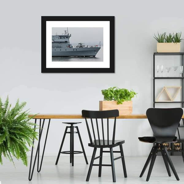 German Minehunter Canvas Wall Art-3 Horizontal-Gallery Wrap-25" x 16"-Tiaracle