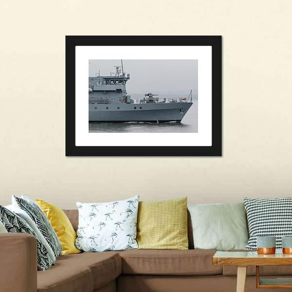 German Minehunter Canvas Wall Art-3 Horizontal-Gallery Wrap-25" x 16"-Tiaracle