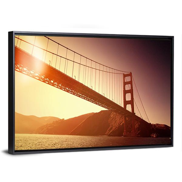 Golden Gate Bridge California Canvas Wall Art-3 Horizontal-Gallery Wrap-25" x 16"-Tiaracle