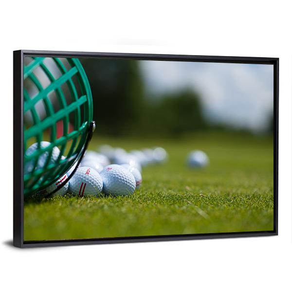 Golf Ball Basket Canvas Wall Art-3 Horizontal-Gallery Wrap-25" x 16"-Tiaracle