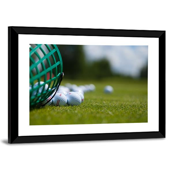 Golf Ball Basket Canvas Wall Art-3 Horizontal-Gallery Wrap-25" x 16"-Tiaracle